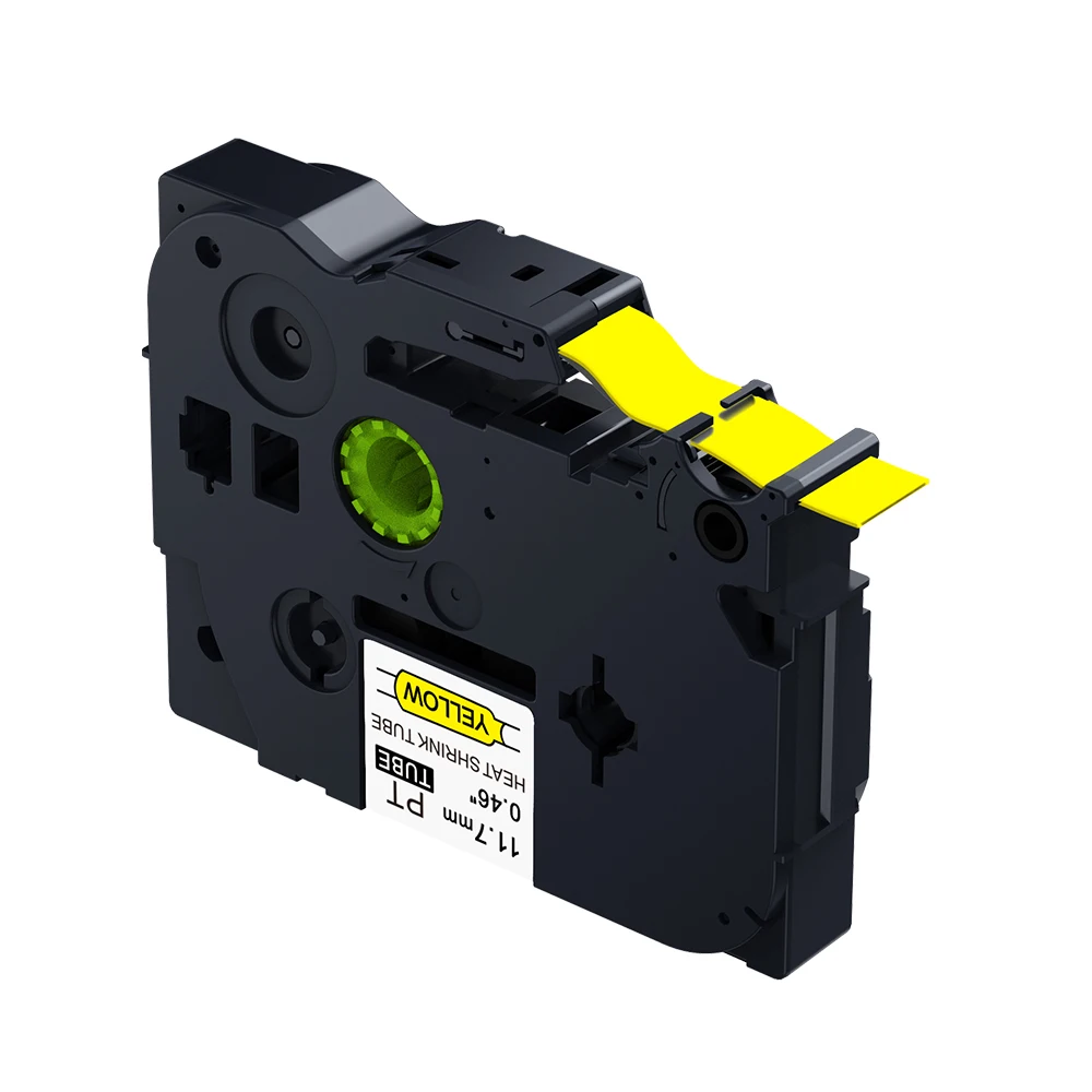 Heat Shrink Tube Tapes Compatible Brother 9mm Hse-631 Hs631 Hse631 Black on Yellow Printer Ribbon Label Tape 12mm * 1.5m Hsc-631