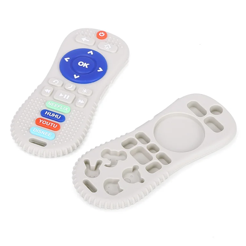 Wholesale TV Remote Control Design Silicone Baby Teether Silicone Baby Teething Toys Silicone Teethers Teething Toys