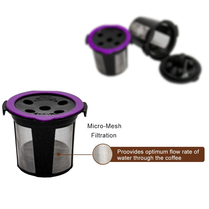 Universal K Cup Fit Keurig Reusable Coffee Pods Filters, Stainless Micro Mesh Refillable K Cups