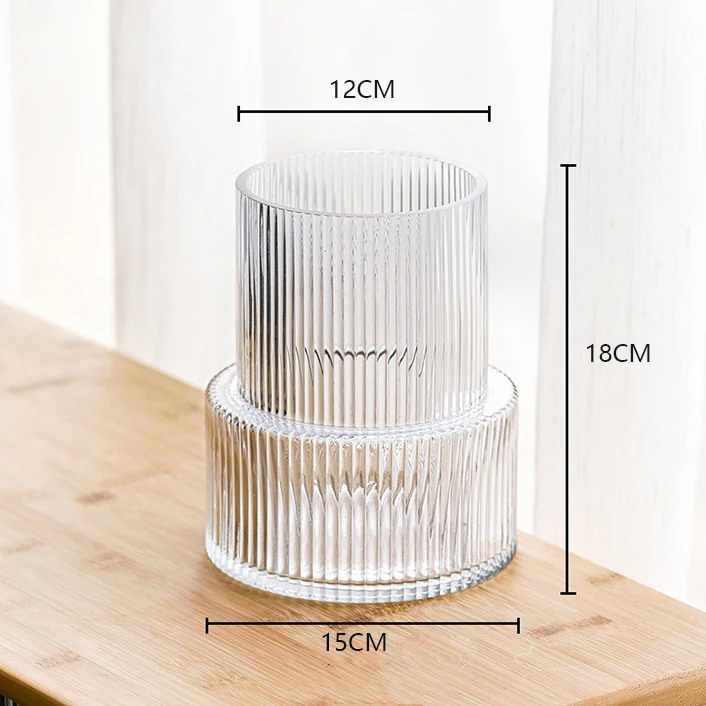 New Arrival Nordic Style Glass Vase High Quality Vintage Flower Decoration Table Vase for Home Decoration