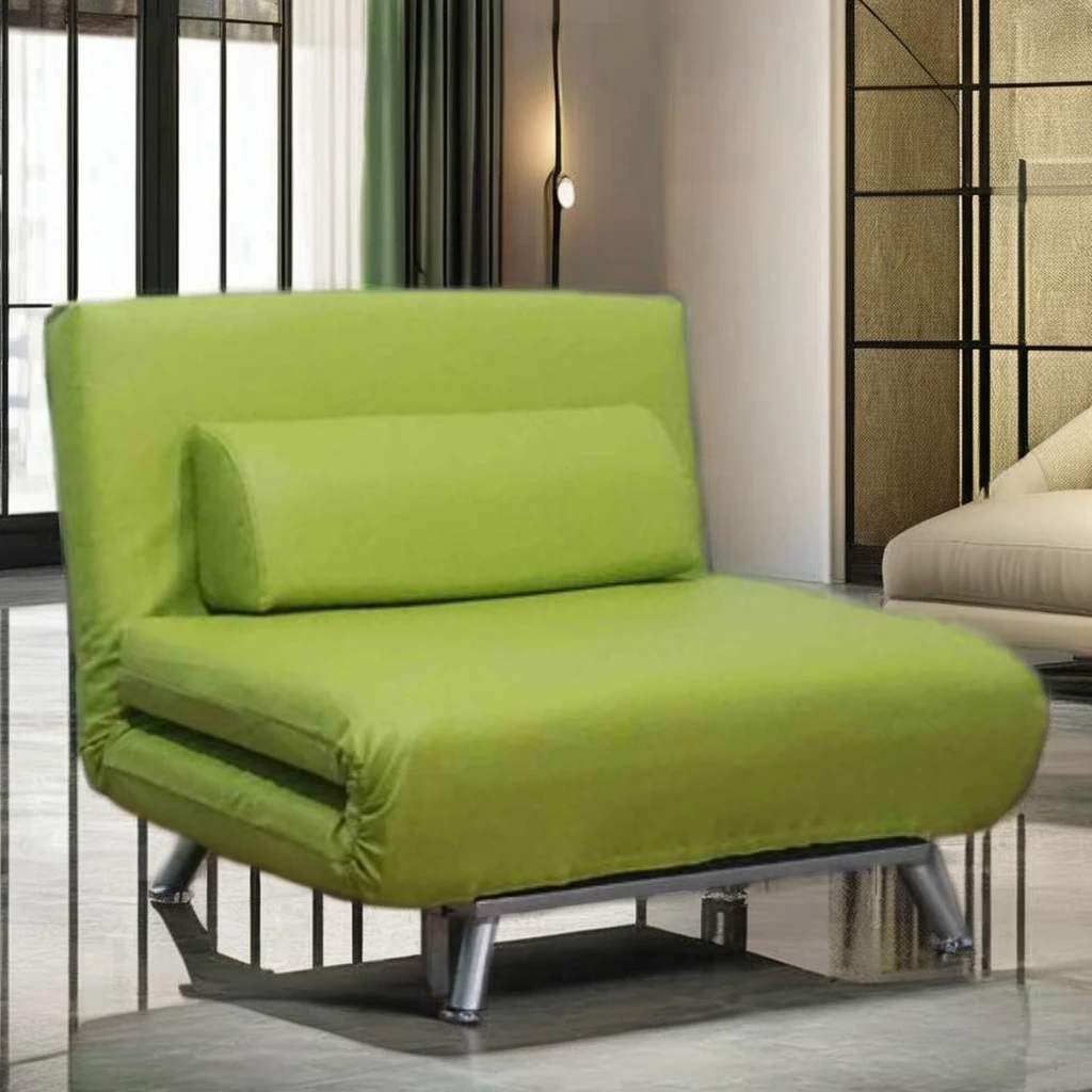 Modular Reclining Living Room and Office Furniture Single Apartment Foam Folding Fabric Pull out Sofa Cum Bed for Lunch Breaks