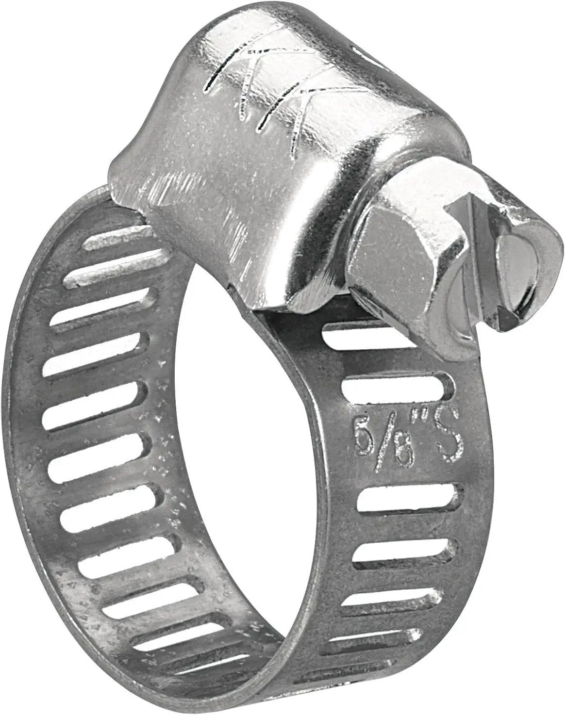 Stainless Steel Worm Hose Clamps Adjustable Metal Band Clamp for Water Pipe Automotive Plumbing Marine Application and Fuel Line