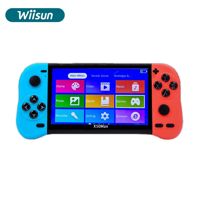 YE X50 Max Handheld Game Player 5.1 Inch Screen Portable Handheld Video Game Console Retro Classic Gaming Consola For  NES/SFC
