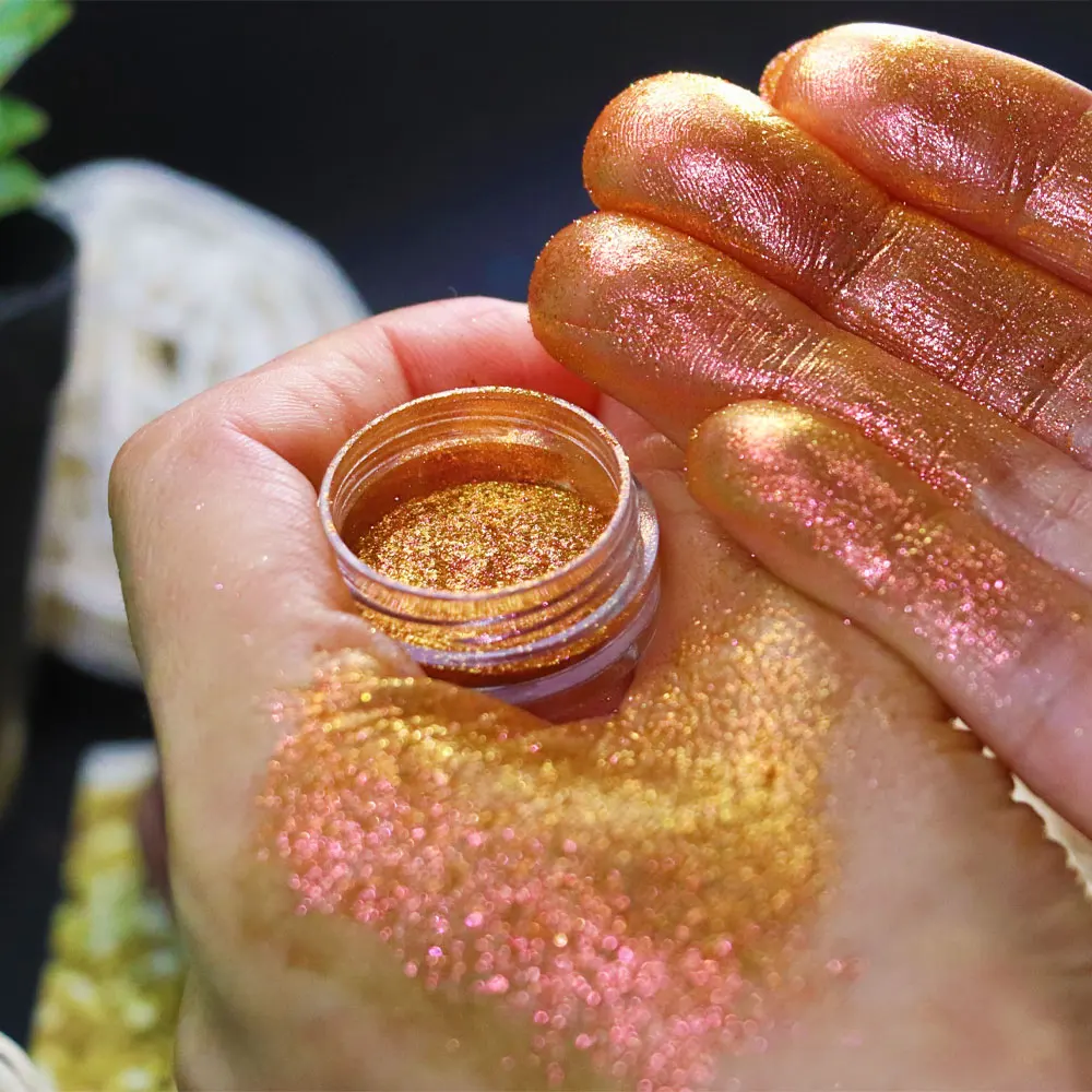Cosmetics Highly aurora colorshift  chameleon pigmented eyeshadow Loose Glitter Chameleon Powder