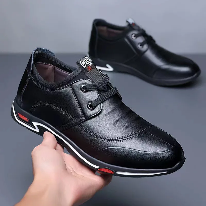 China cheap PU leather leather boot shoes for men casual dress prices genuine leather men shoes