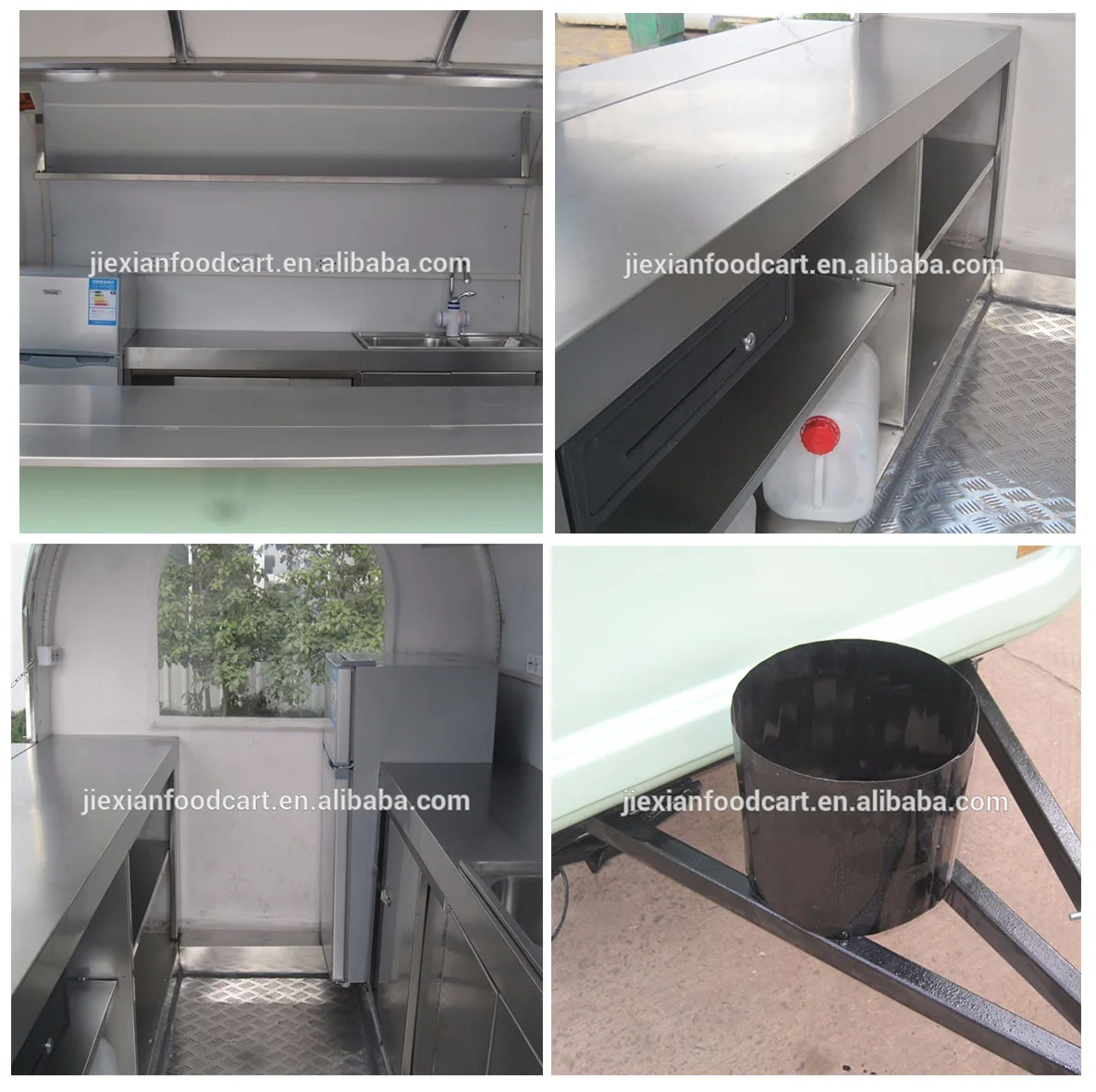 Eu Standard High Quality Mobile Food Cart Street Food Cart Outdoor Vending Food Carts