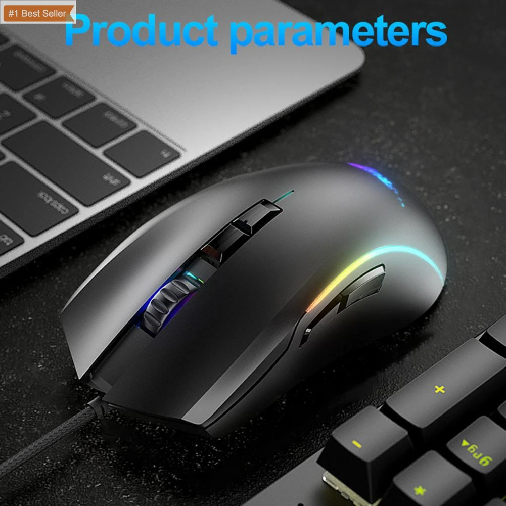 Wired Mouse Quick Response Plug Play RGB Light 7200 DPI Windows 7/8/10 for Windows Vista and for Windows XP Wi Gaming Mouse