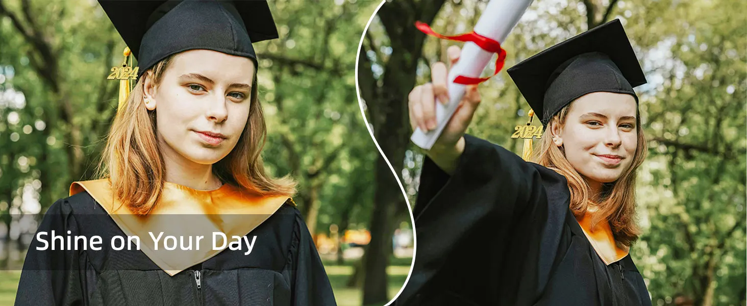 Wholesale Graduation Gown Cap 2025 Tassel Topper Sash Set Graduation Dresses Red Adult Graduation Gown