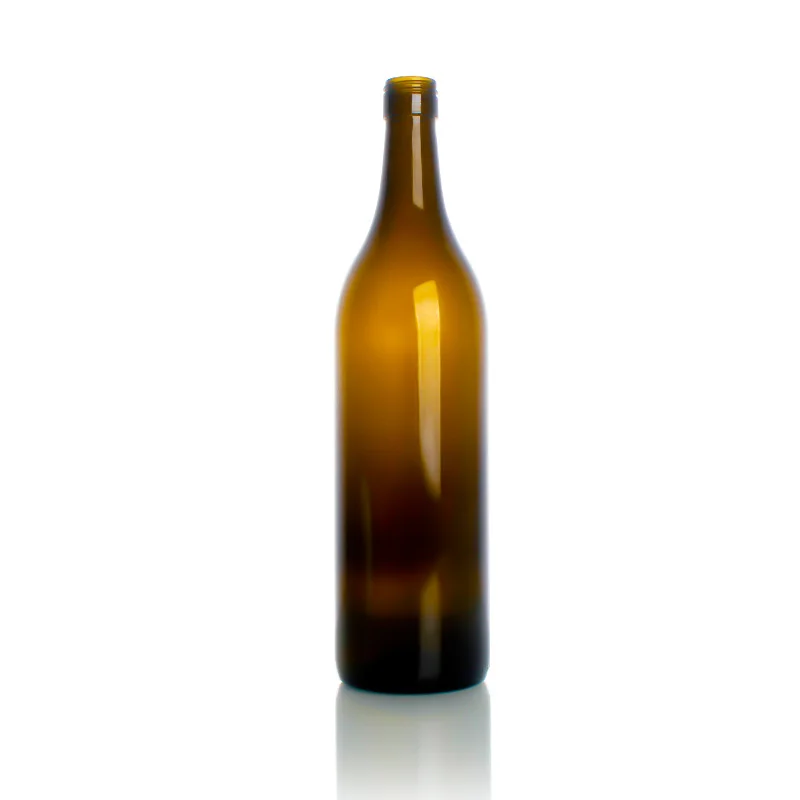 Custom empty burgundy shape cork finish drinking glass wine 375/750ml red wine bottle for liquor wine champagne