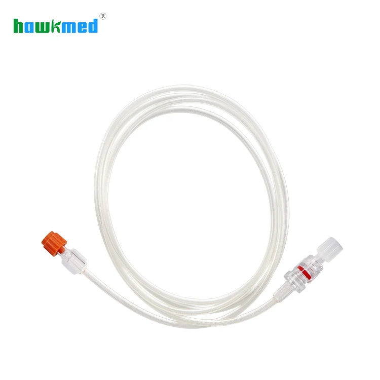 Hawkmed Disposable High Pressure Radiographic Syringe Puncture Pipette Connection Tube