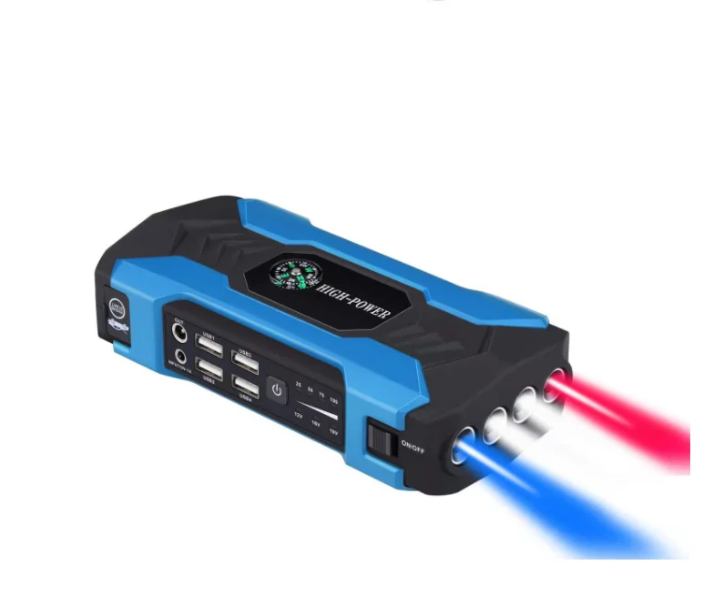 Portable Multifunctional 12/24V 5-In-1 Auto Battery Power Bank Starting Vehicle Air Compressor SOS Tool Car Battery Jump Starter