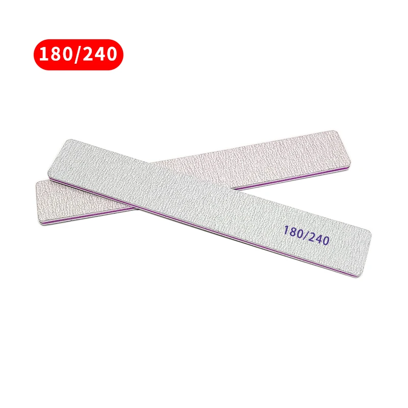 Factory custom 80/100/180/240 zebra-print sandpaper rectangular half-moon oval diamond double nail file with manicure tool