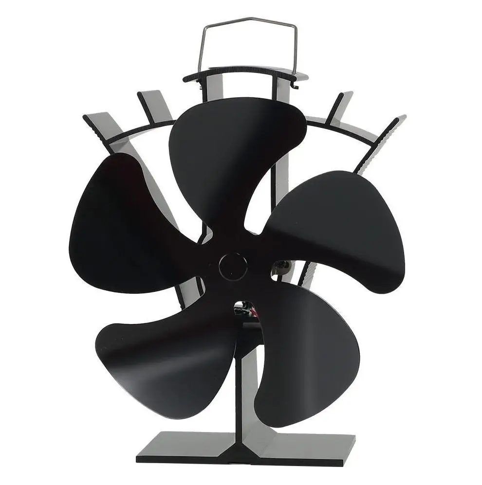 5 Blades Upgraded High Efficiency Stove Fan Heat Powered Wood burning Fireplace Fan