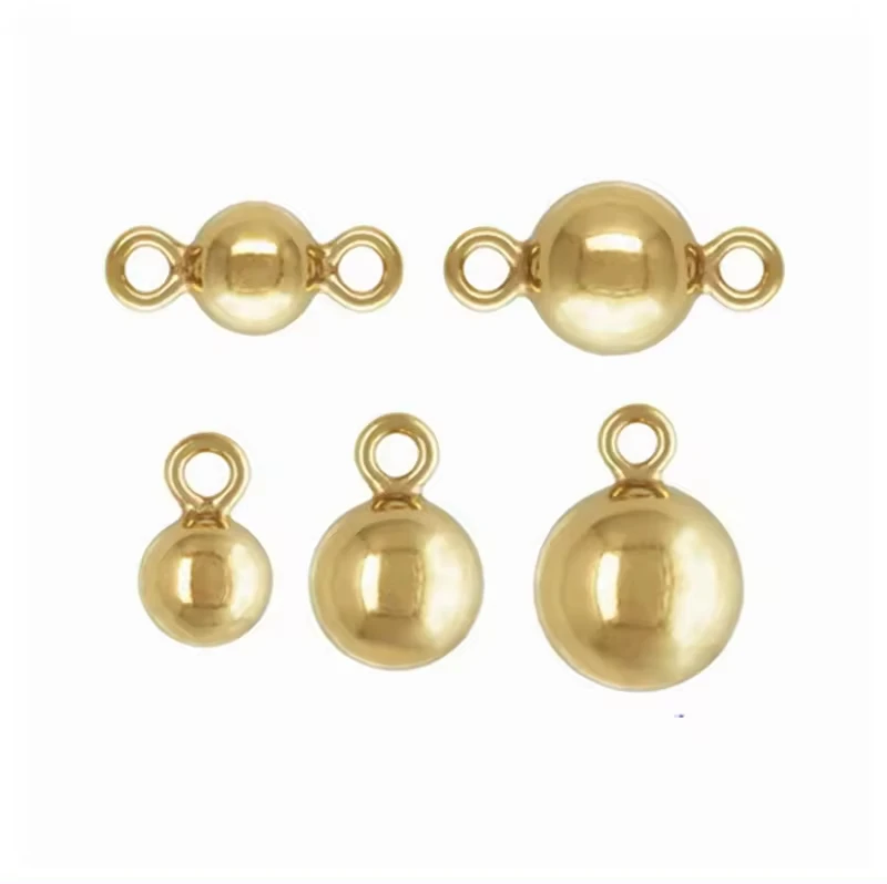 GP 14K Gold Filled Ball Charms for Permanent Jewelry Making Bracelet Necklace Ball Drops