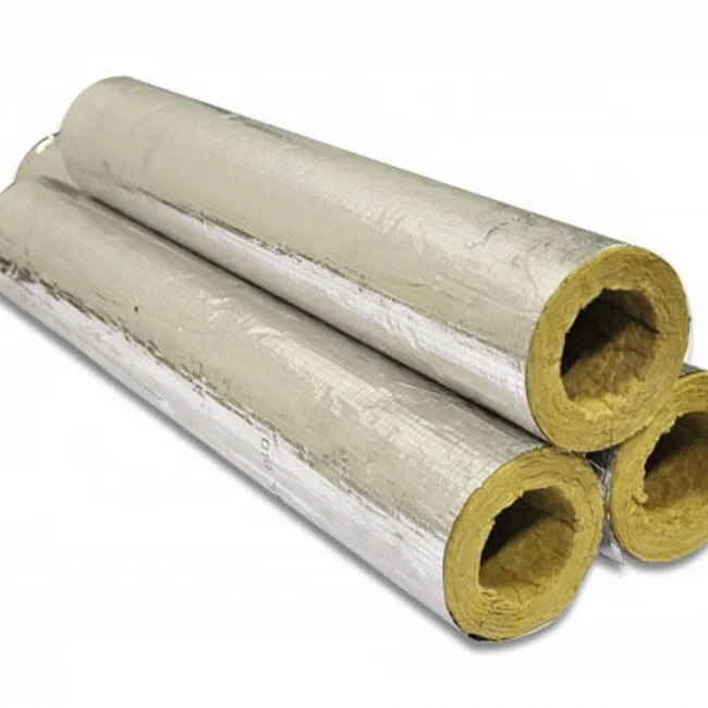 preformed mineral wool acoustic insulation rock wool pipe  and tube insulation pipe cover