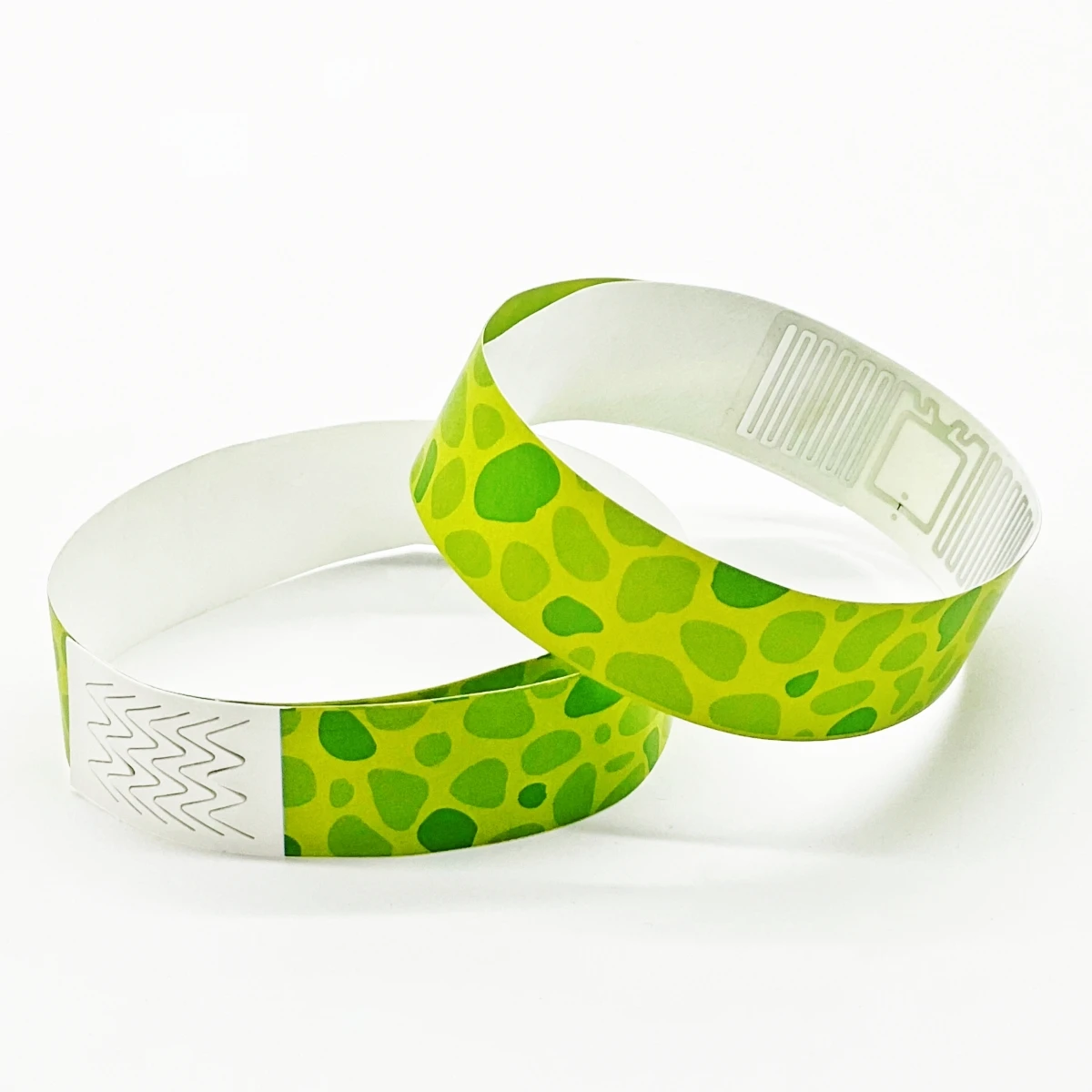 Custom Logo Printed Bracelet Waterproof Paper Tyvek RFID  Wristbands NFC function for Event Party Supplies ticker with chip