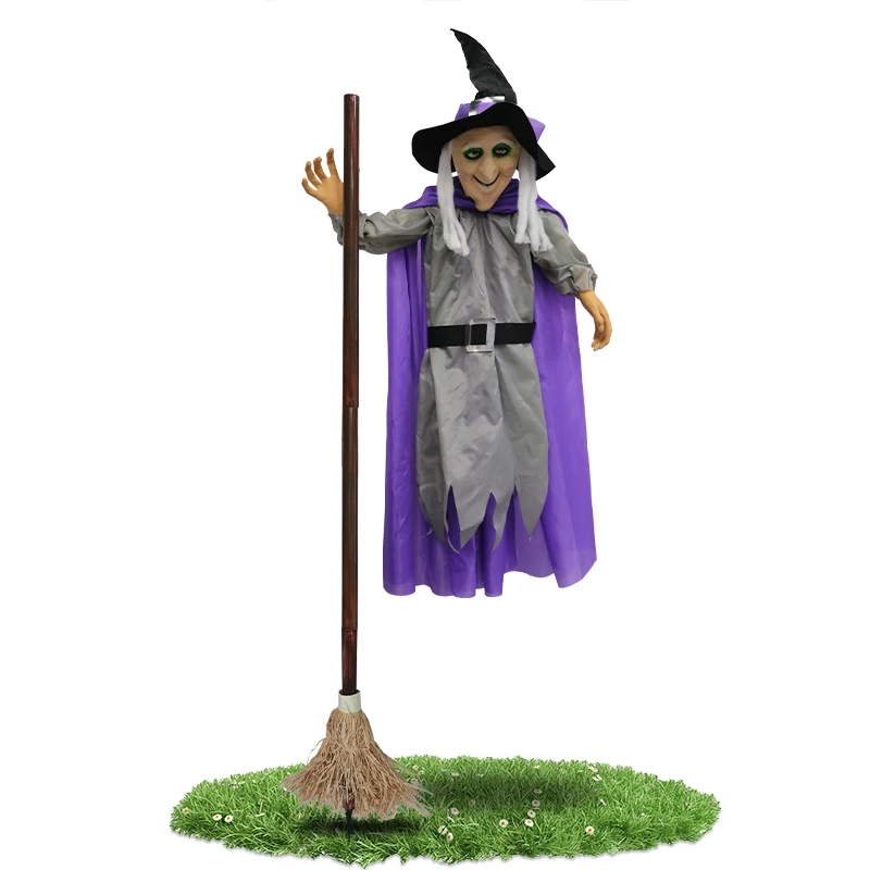 Custom Halloween Carnival Masquerade Costumes Scary Broom Witch Cloak Funny Horror Halloween Christmas Party Costumes
