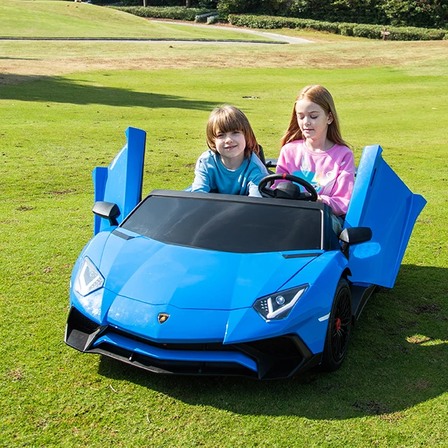Licensed Lamborghini Aventador SV Big kids electric car 24v baby toy car for kids to drive adult double child ride-on car