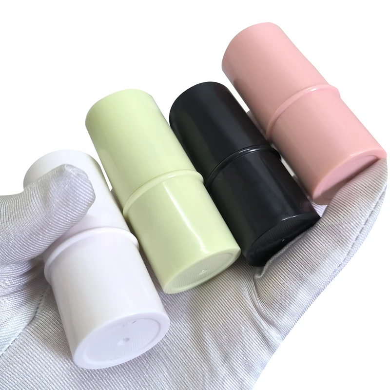 M102 in stock Black White deodorant container 6g  round foundation concealer stick tube lip blam for cosmetic packaging