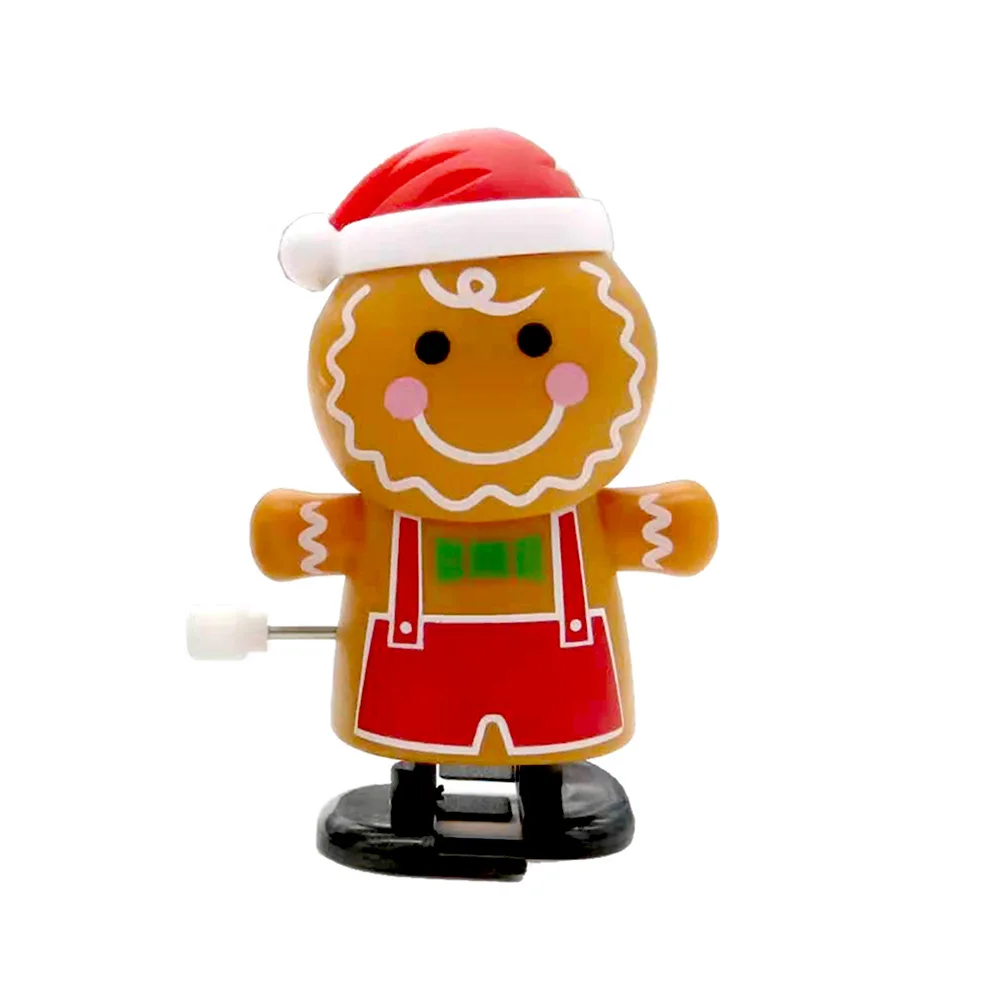 Cute Santa Claus Wind up Toys for Christmas Decoration Kids Funny Clockwork Spring Toys Children Mini Figure Windup Toys