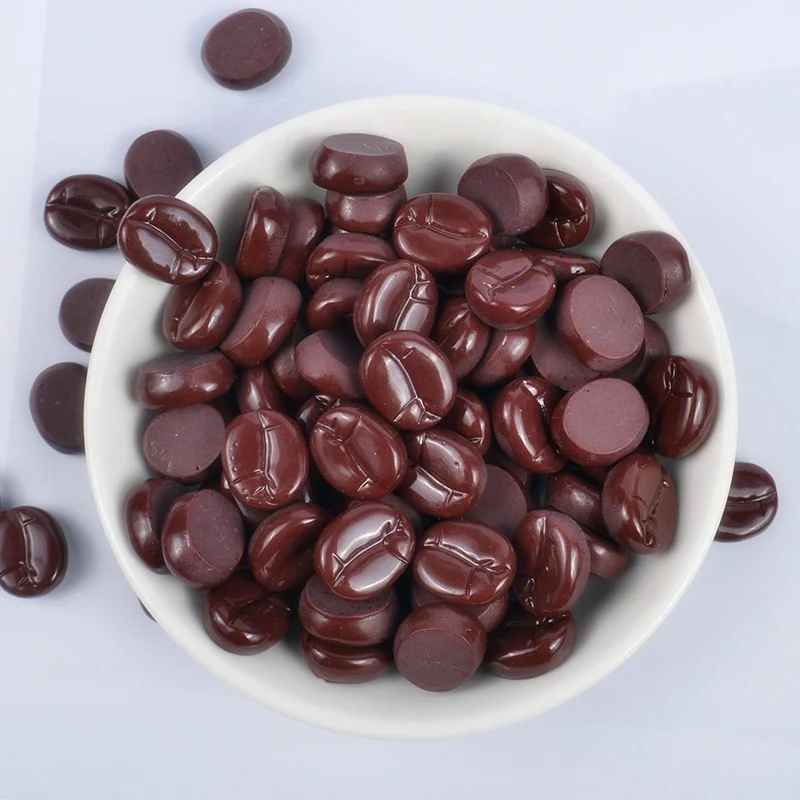 Resin Coffee Beans Cabochons Flatback Slime Charms Miniatures Dollhouse Simulation Food 13mm