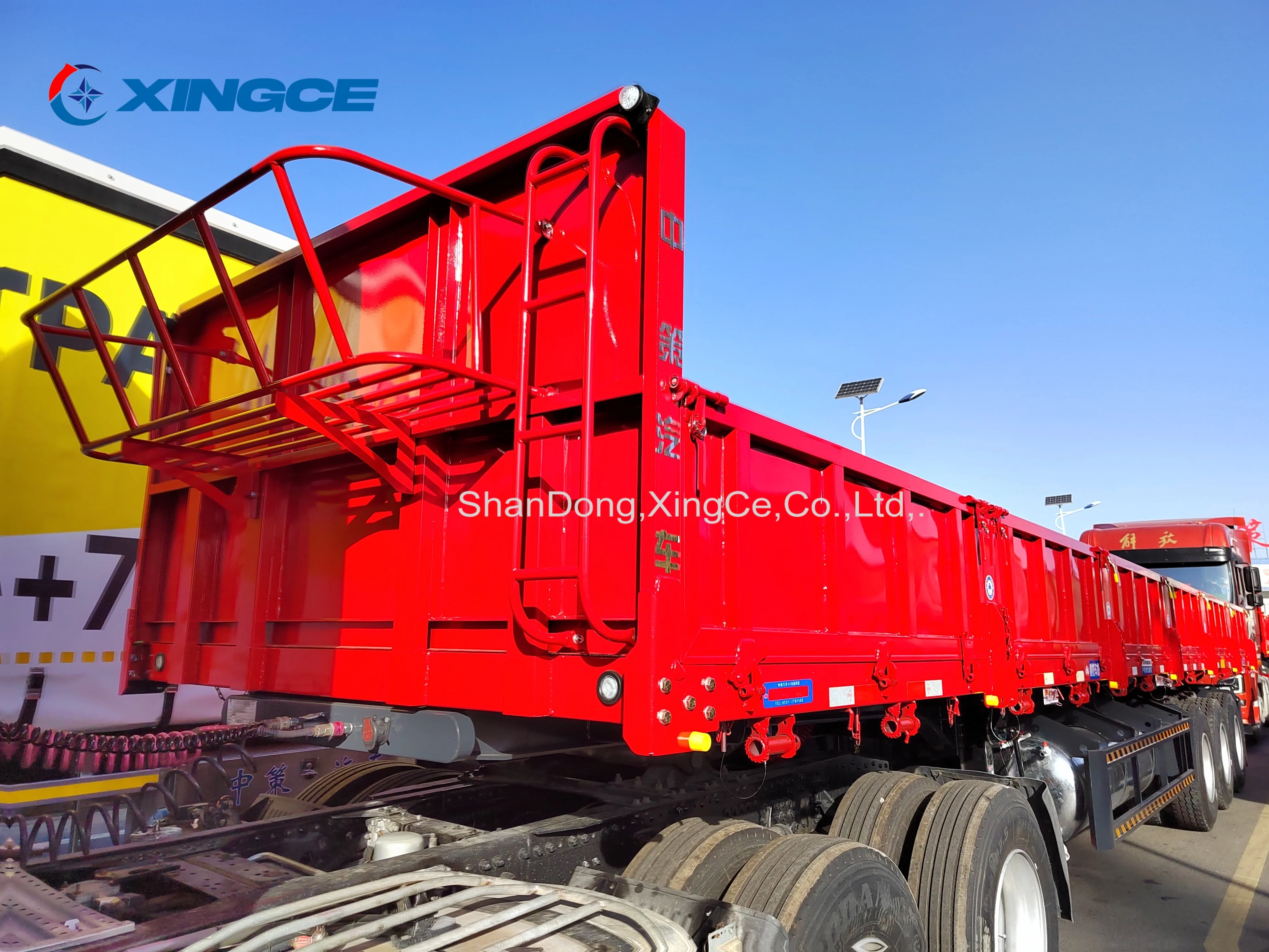 Brand NEW Hydraulic Side Dump trailer 3 Axles  Tipper Semi Truck Dumper Trailer For Sale