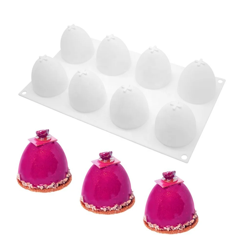 3D Easter Egg Baking Mold Silicone Mold for Mousse Cake, Peanut Butter Chocolate, Candy, Jello, Pastry