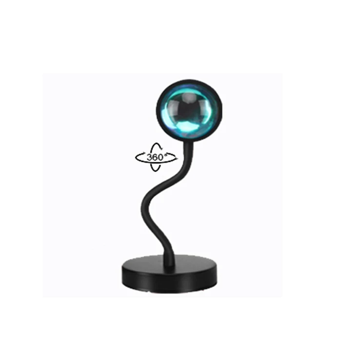 TIANHUA Mini With 4 Color Sunset Rainbow Lamp Multiple Halo Style solar Sunset Projection Lamp   Art Deco Lamp