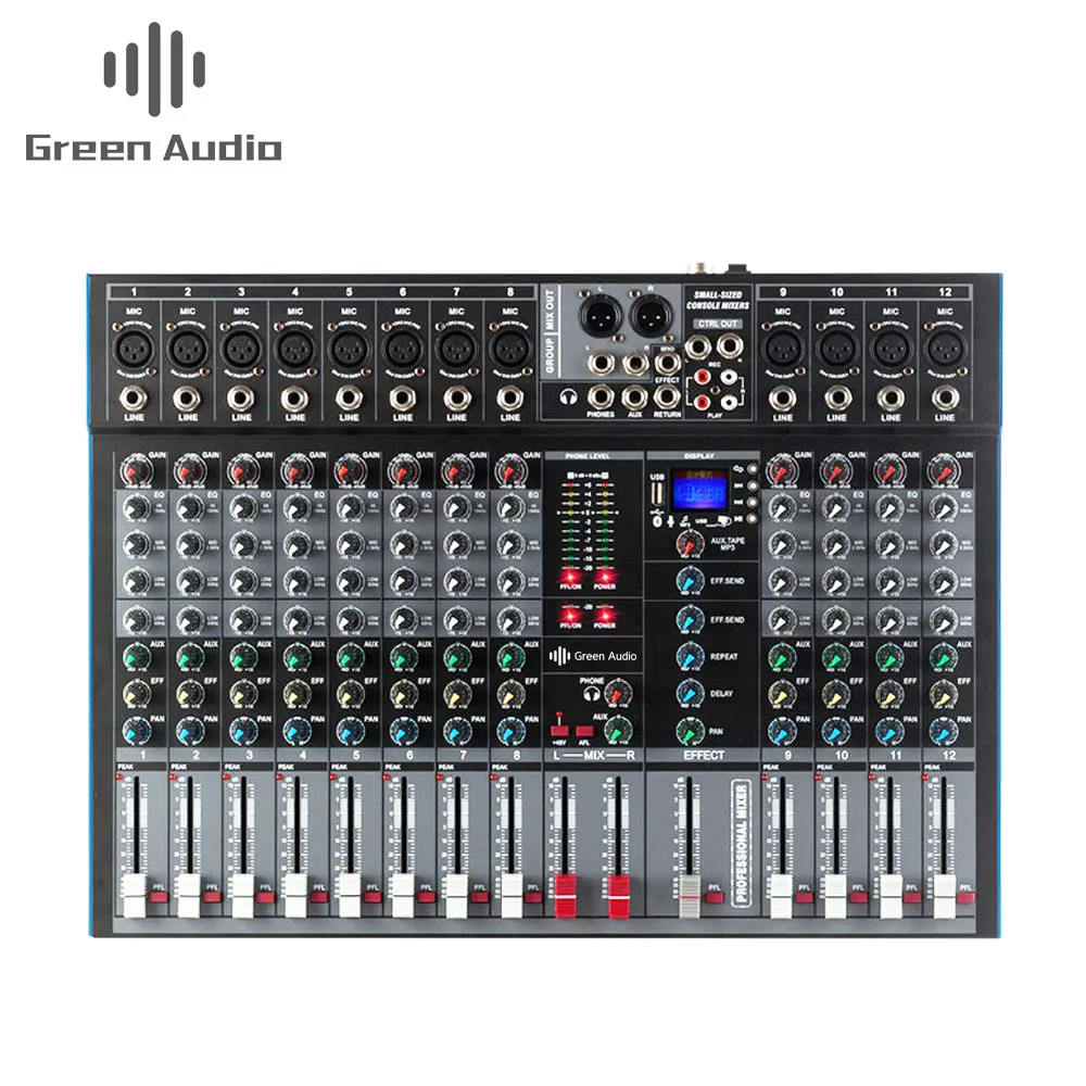 GAX-AL4 Soundcard With 2 Channel UHF Wireless Microphone For Home Studio Recording With High Quality