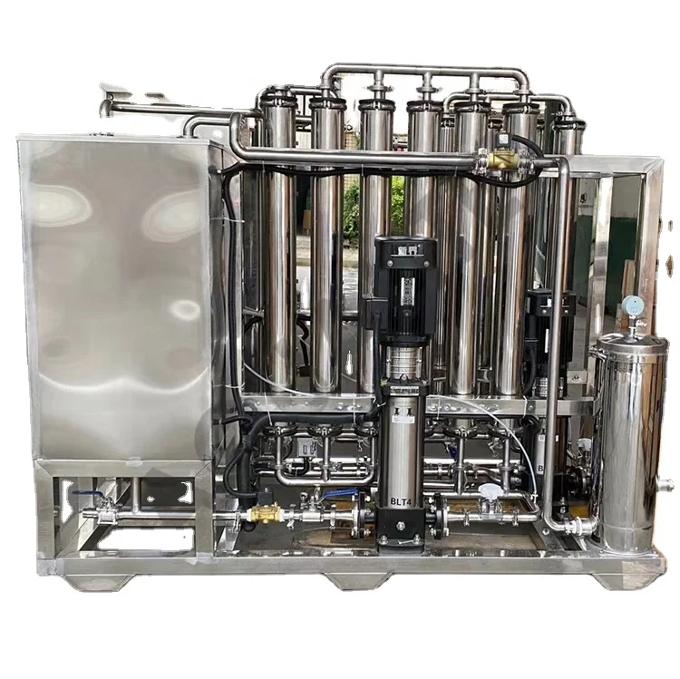 1000lph double pass RO Ultrapure water purifier SS304 ro plant water purifying machine for bolier food industry