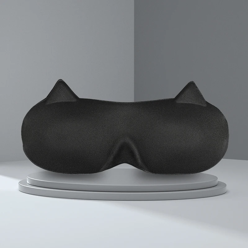 3D Contoured sleeping eye mask memories foam Cover Shade Travel Blindfold Cat ears eye patch Amazon Hot Deals