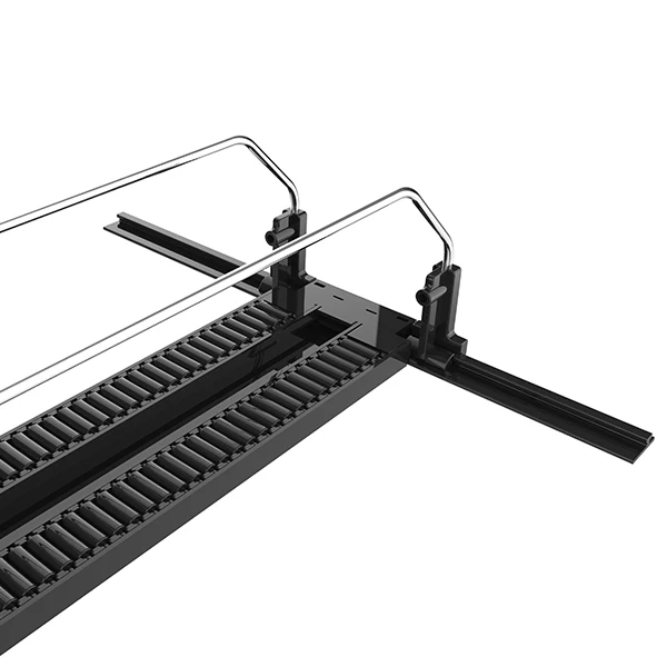  Supermarket Auto Feed Metal Divider Roller Bottle Drinks Can Beverage Shelf Pusher System For Retail