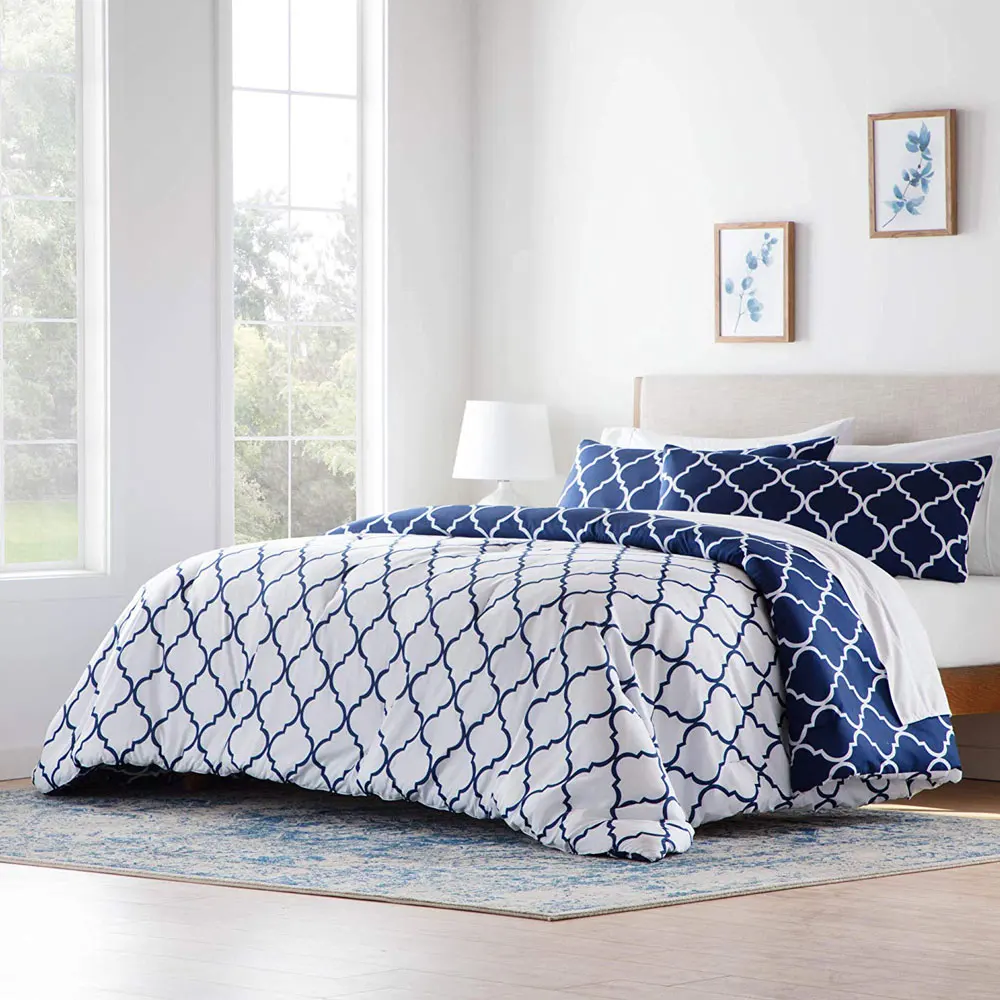 Wholesale King Twin Size Plain Dyed White Linen Flat Sheet Hotel Comforter Cover Luxury Cotton Bedding Set