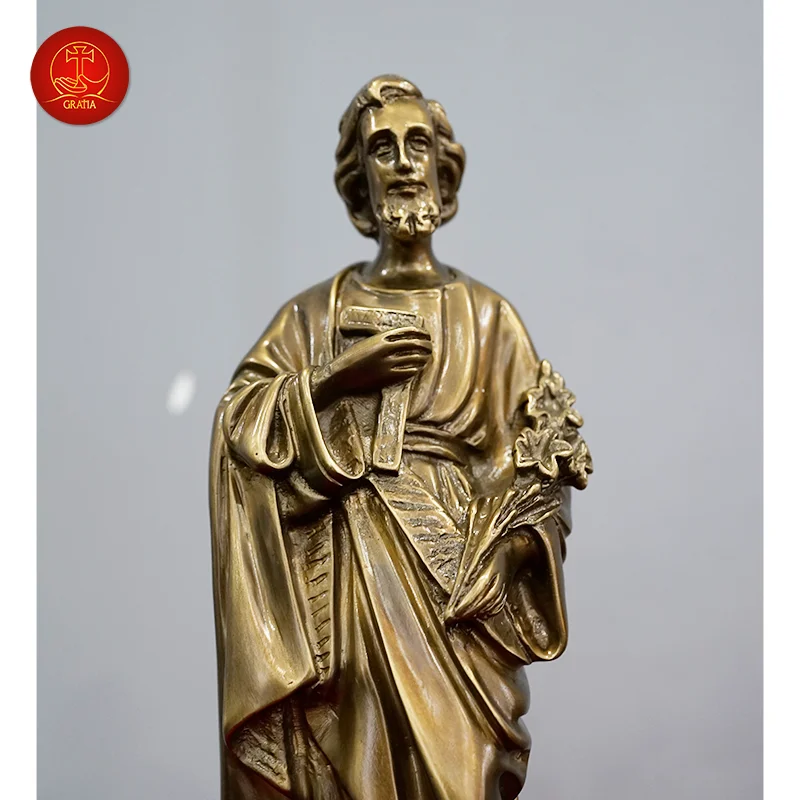 OEM/ODM Decoration Religious Bronze Sculpture Life Size Bronze Statue Saint Joseph Jesus Metal Statue