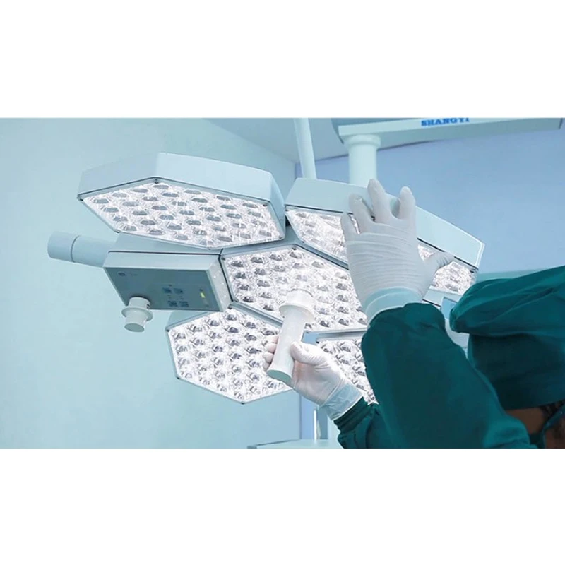 Beauty Design Double Ceiling Mounted Shadowless LED Medical Light Theater LED Surgical Operation Lamp