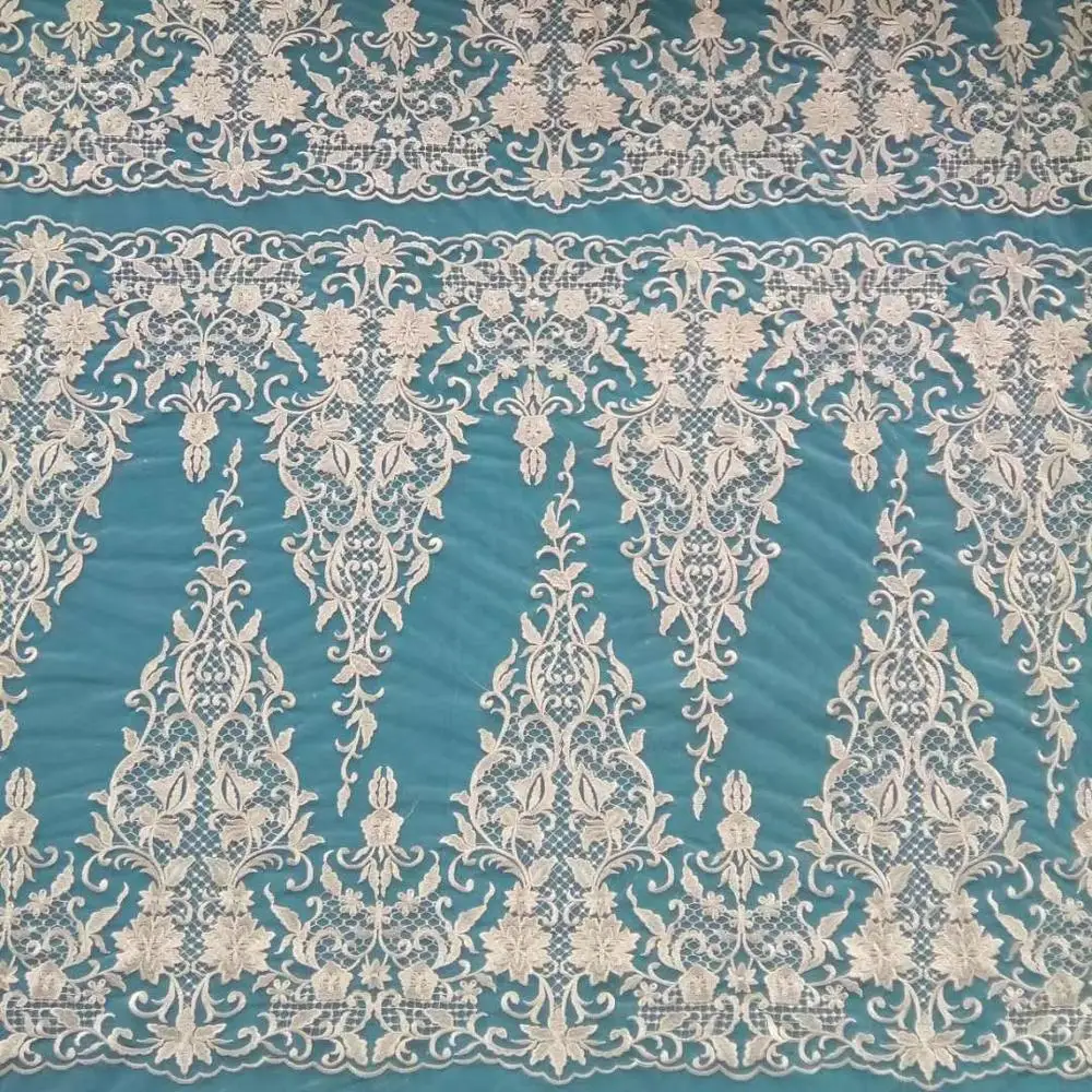 Инкрустированные белые бусины цветочный мотив кружева инкрустированные бусины Ткань