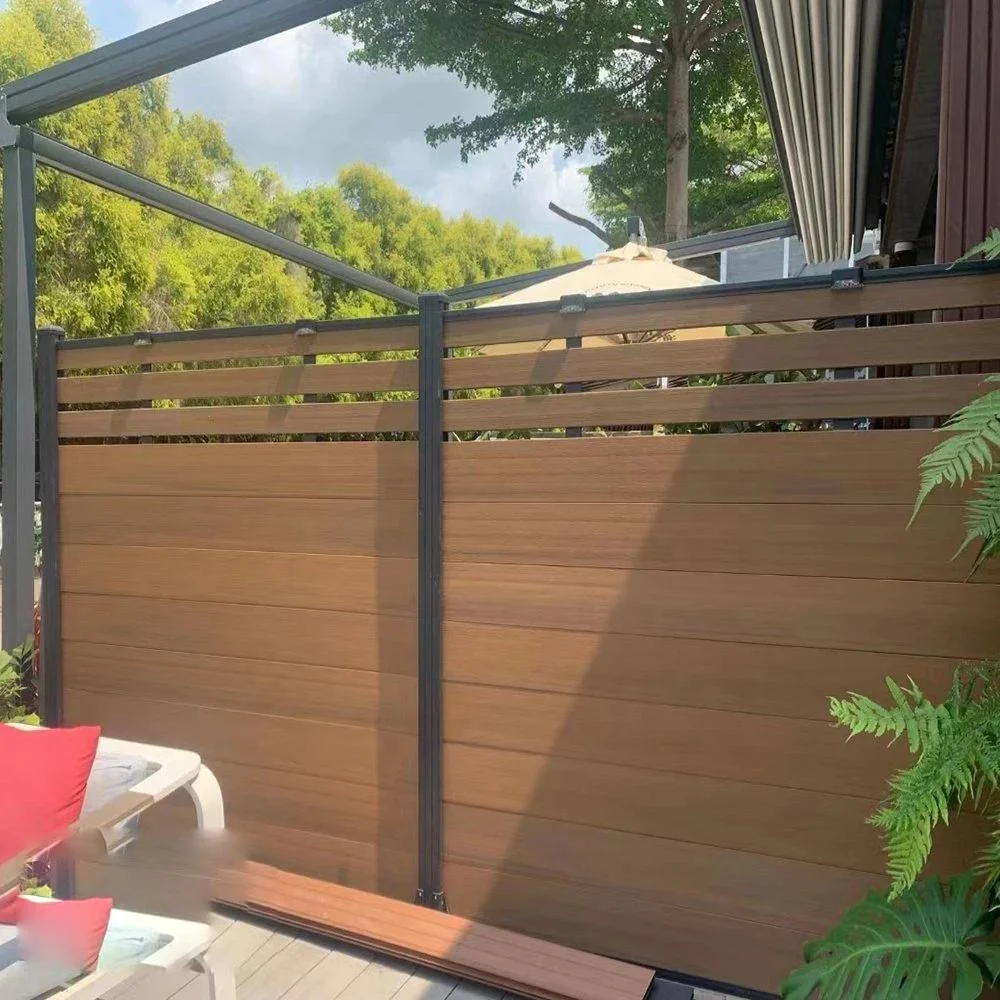 Wood Plastic Composite Boards Panel for houses courtyard wpc fencing panel Pergola Patio Balcony Waterproof  Garden fence