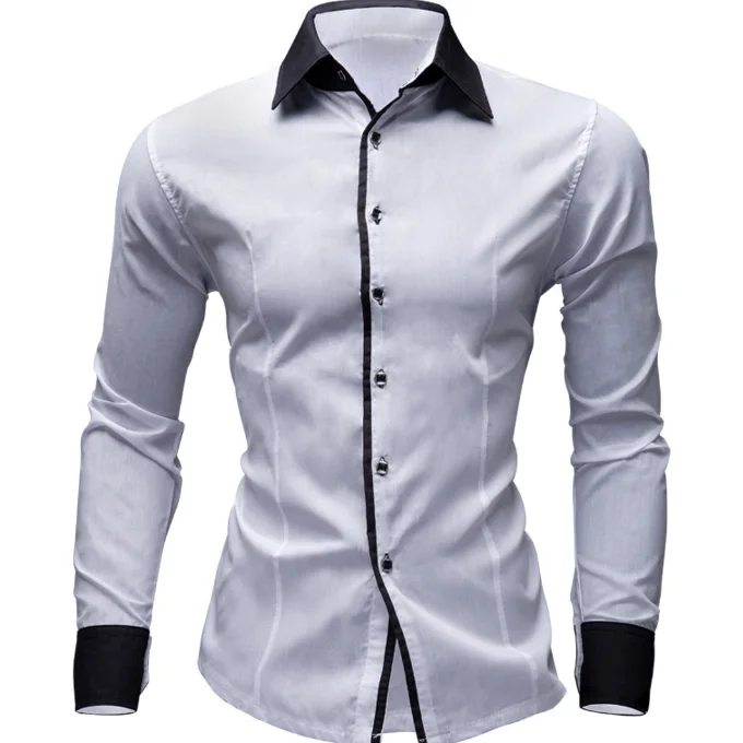 
Popular Male Shirts Fashion Man Business Shirt Men Simple Shirts 