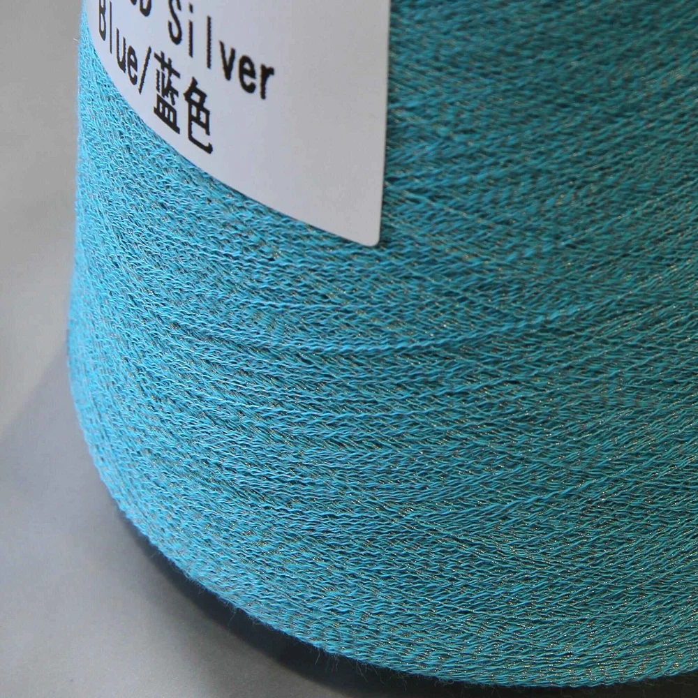 60S/1 combed cotton blended with 40D Silver Plated Thread, Antibacterial Silver Fiber and silver sock yarn