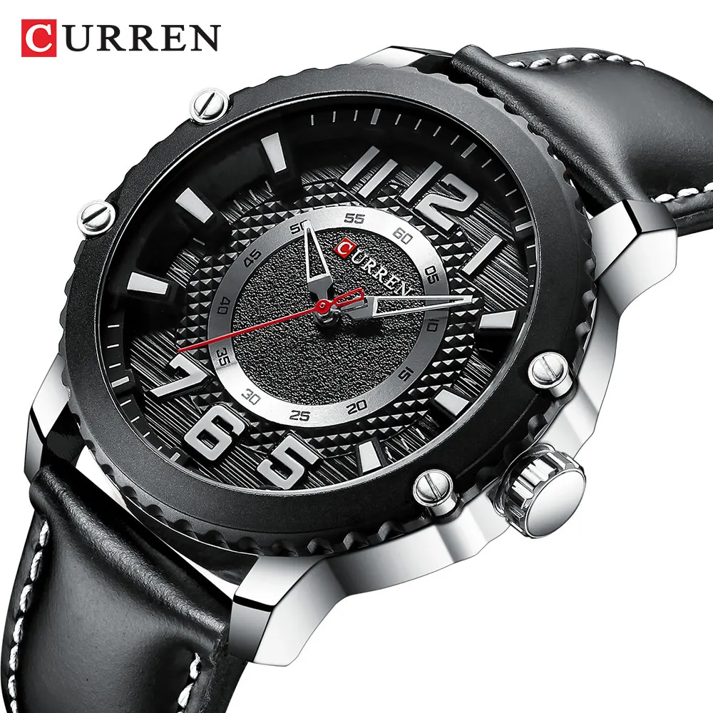 Top CURREN 8341 Watch Mens New Leather Fashion Watches Men Wrist Luxury Quartz Clock Business Wristwatches Relogio Masculino