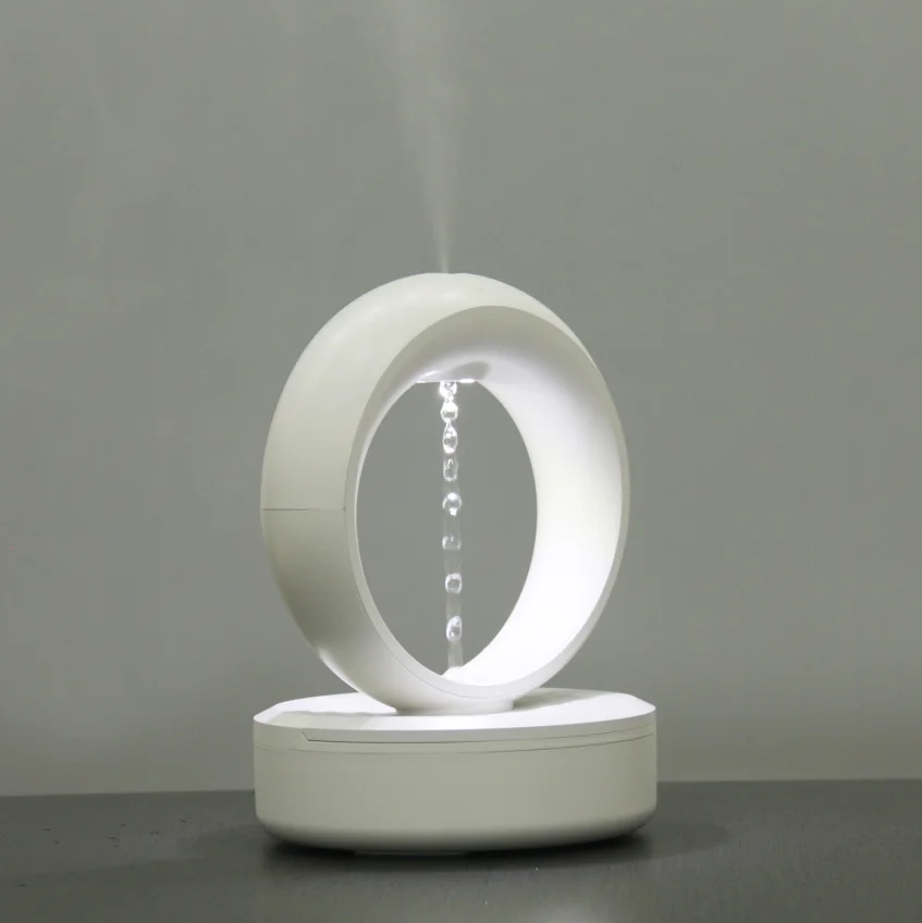 factory supply holiday gift fountain tabletop air purifier type C cable water drop anti gravity humidifier usb air humidifier