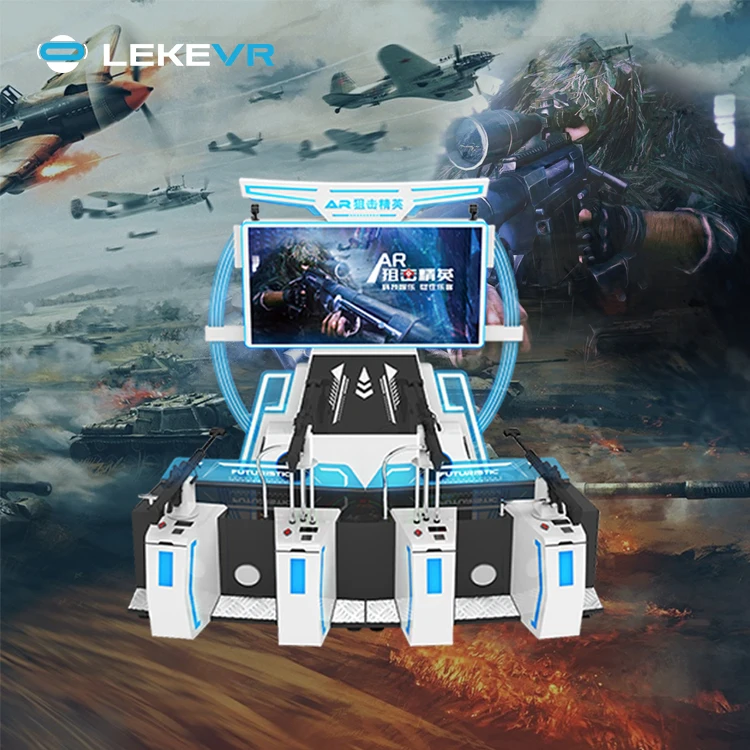 LEKE VR Metaverse Theme Park AR Sniper Interctive Game Shooting Simulator 4 Players