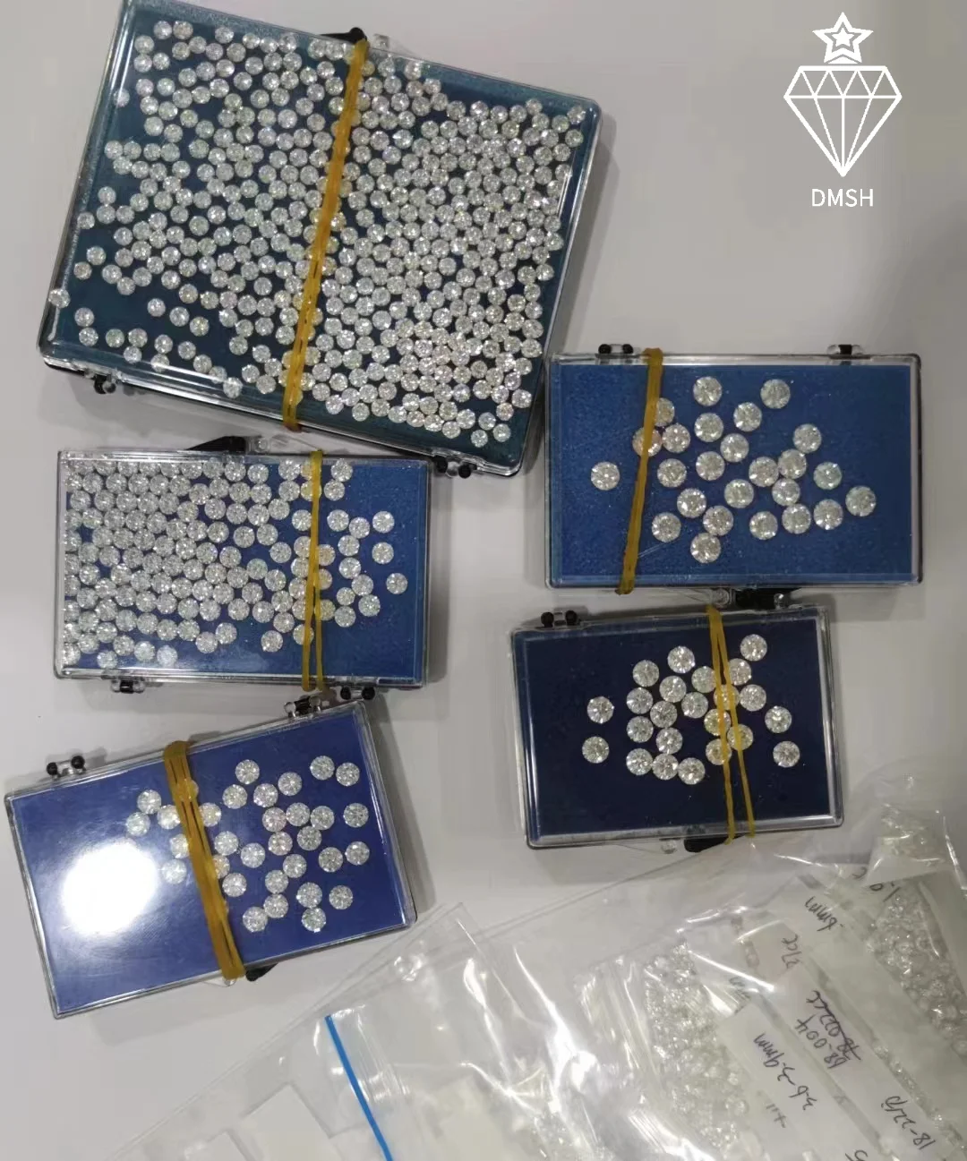 DMSH Buy Round Polished CVD 1mm 2mm 3mm Loose Diamonds Man Made HPHT Manufacturer White Lab Grown Diamond SI VS VVS Clarity