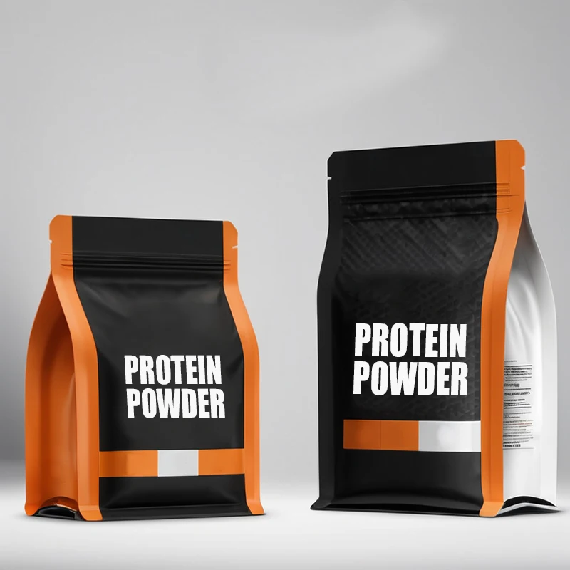 Custom Holographic Mylar Bag Zipper PET Plastic Food Pouch Packaging Protein Powder Pouch with Zipper