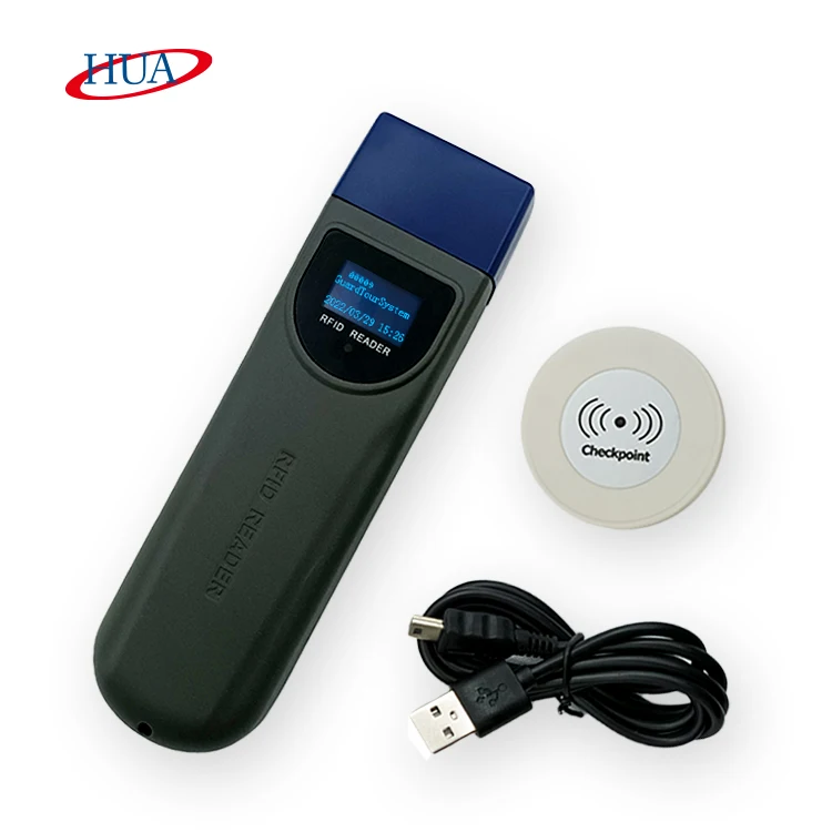 HUAguard Active Waterproof IP68 Guard Clocking Patrol Stick 125kHz RFID Guard Tour System with LCD Screen