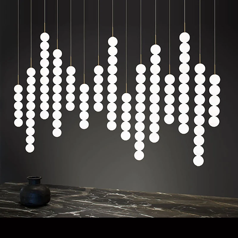 Chrome Black Designer Pendant Light Suspension Luminaire Lamp Hanging Lamp Gold Deco LED Glass Art Living Room Iron Modern 360