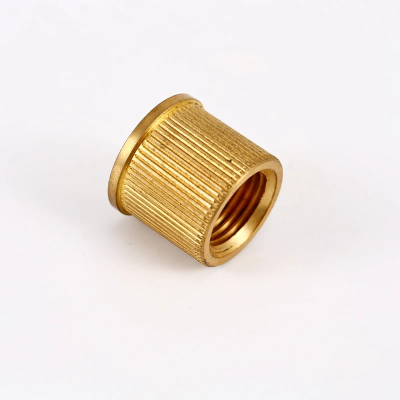 Custom precision CNC machined brass nuts threaded inserts nuts
