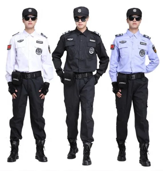 Factory Hot Selling Customize black Security training Uniform Set Clothing Security Guard Uniforms