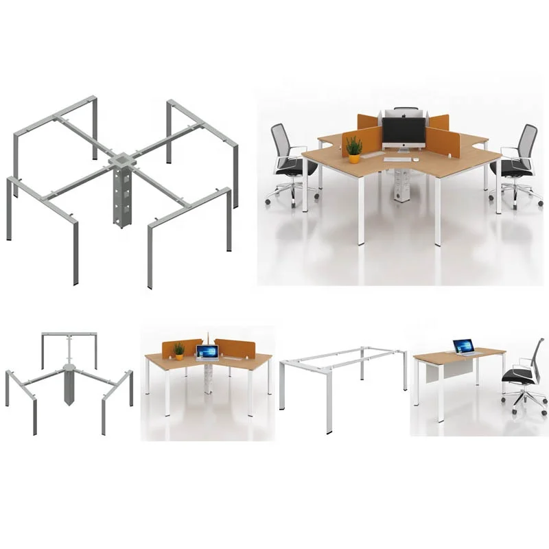 Steel round tube cross table legs