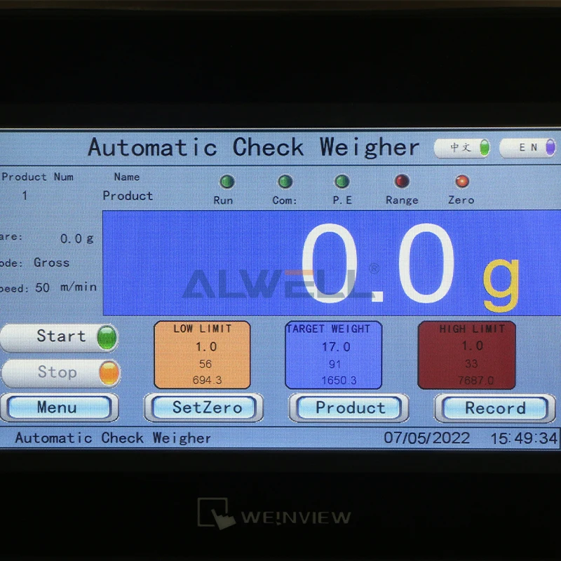 inline automatic high quality multifunctional precision dynamic weight sensor belt conveyor check weigher